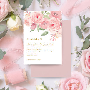 ROSE Watercolor Wedding Invitation