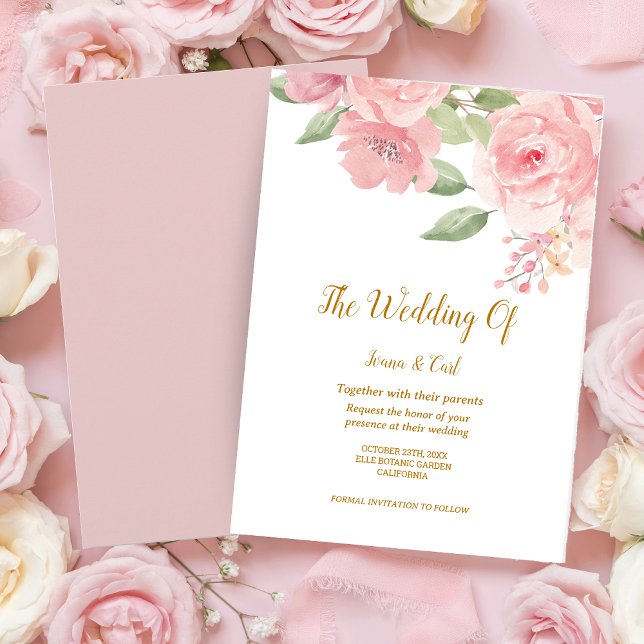 ROSE Watercolor Wedding Invitation (Creator Uploaded)