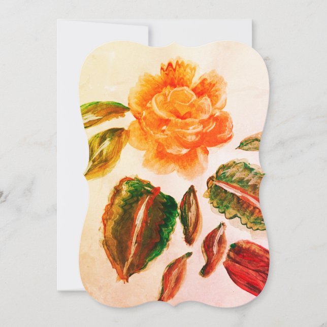 rose wedding card (Front)