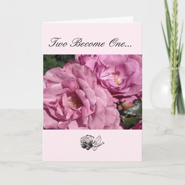 Rose Wedding Congratulations Card (Front)