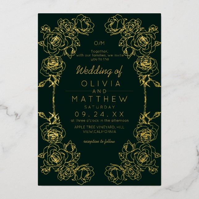 Rose Wedding Emerald Green Classic Wedding (Front)