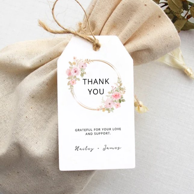 Rose Wedding Favour Tag Template (Rose Wedding Favor Tag Template)
