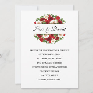 Rose Wedding Invitation