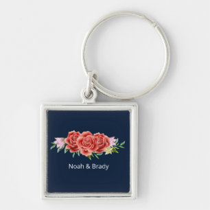 Rose Wedding Key Ring