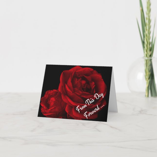 Rose Wedding Note Cards (Front)