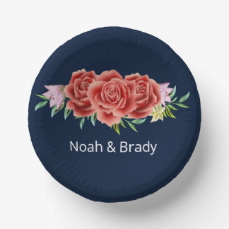 Rose Wedding Paper Plate