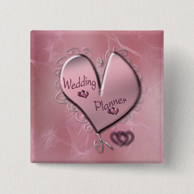 Rose Wedding Planner button (Front)