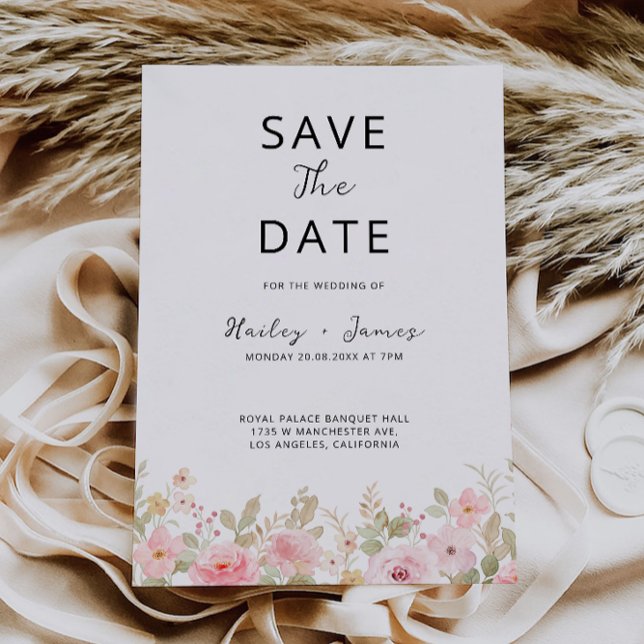 Rose Wedding  Save the Date  Invitation (Rose Wedding Save the Date Invitation)