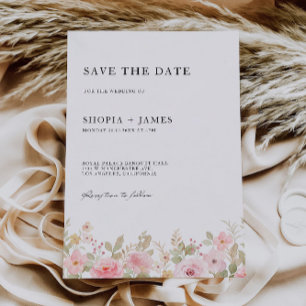 Rose Wedding Save the Date Invitation