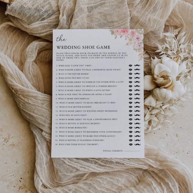 Rose Wedding Shoe Game Template, Invitation (Rose Wedding Shoe Game Template, Invitation)