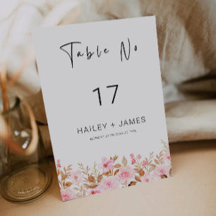 Rose Wedding table card Template