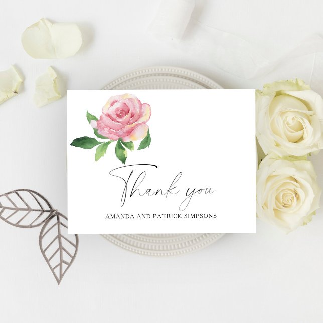 Rose - Wedding Thank You Postcard (Creator Uploaded)