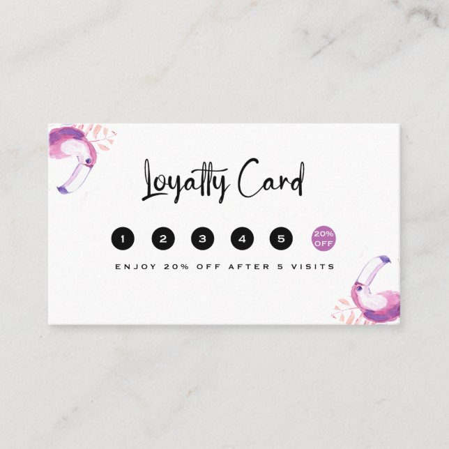 Rose White Luxe Eyelashes Loyalty Card (Front)