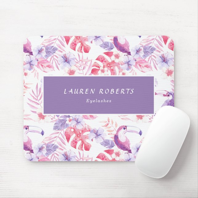 Rose White Luxe Eyelashes Mouse Pad (With Mouse)
