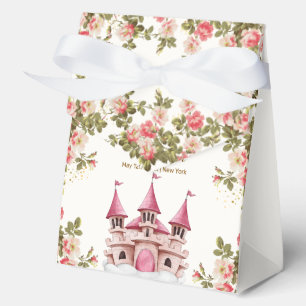 Rose Wildflower Fairytale Castle Baby Shower Favour Box