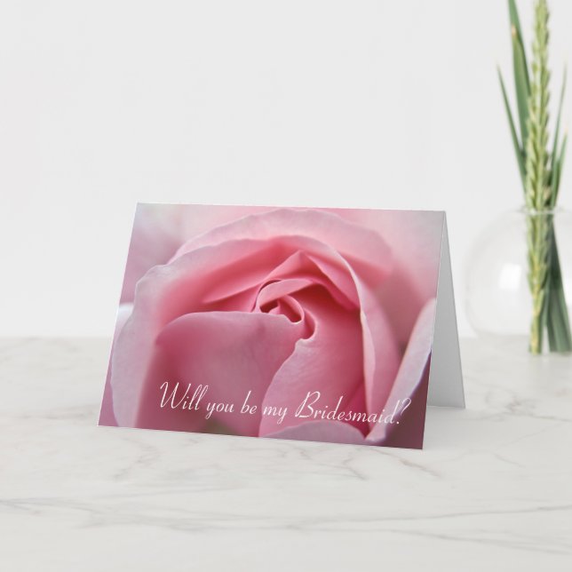 Rose :: Will you be my Bridesmaid Card (Front)