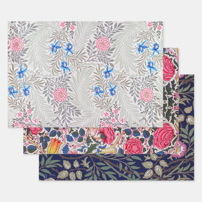 Rose, William Morris Wrapping Paper Sheet (Set)