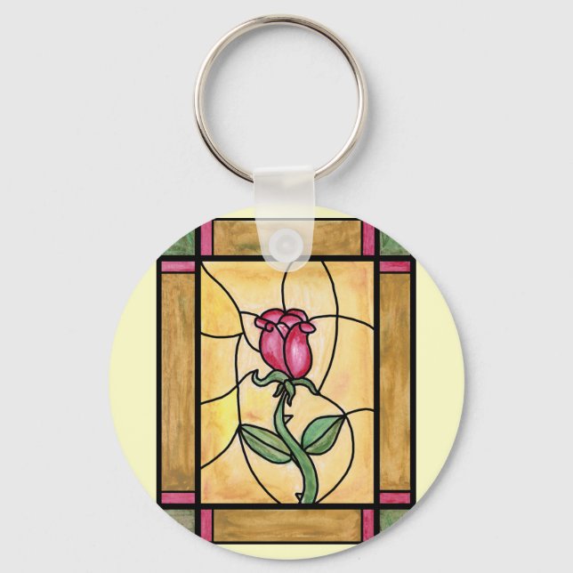 Rose Window Keychain (Front)