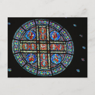 Rose window postcard