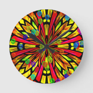 Rose Window Round Clock