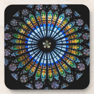 rose window strasbourg cathedral coaster