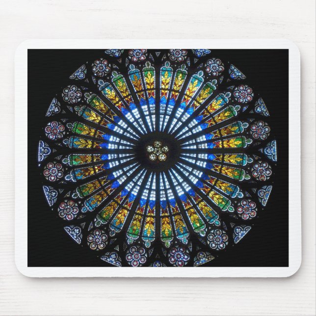 rose window strasbourg cathedral mouse pad (Front)