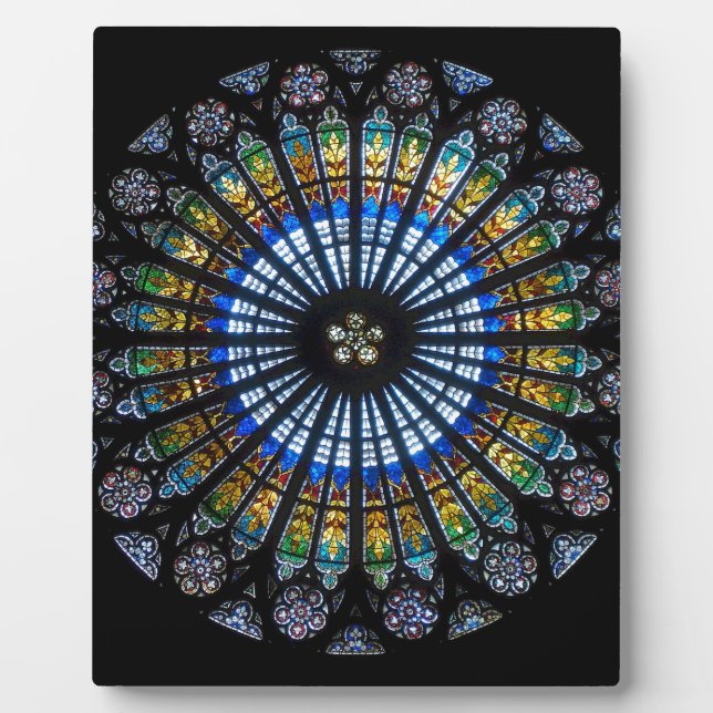 rose window strasbourg cathedral plaque (Front)