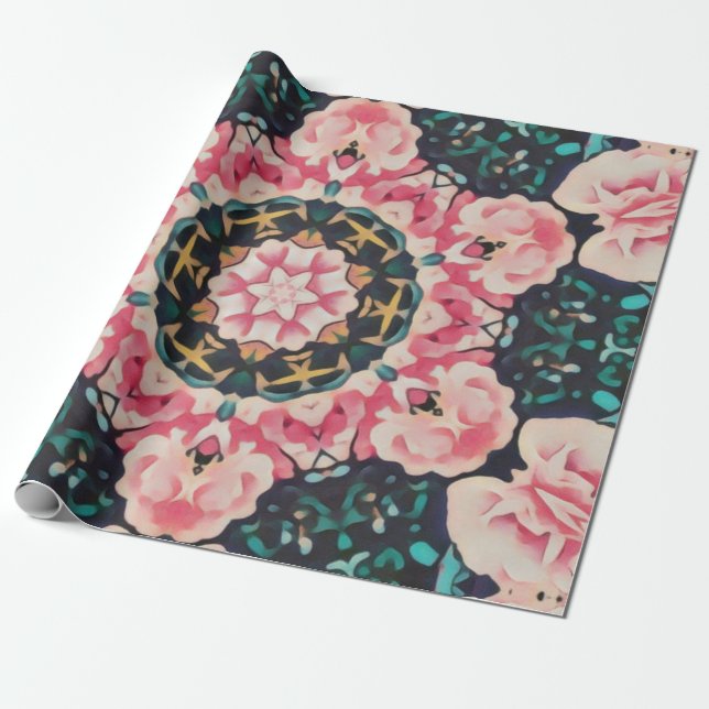 Rose Window Wrapping Paper (Unrolled)