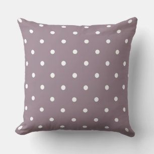 Rose wine and white dots cushion