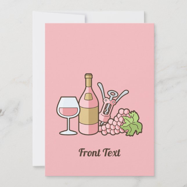 Rose Wine Invitation (Front)