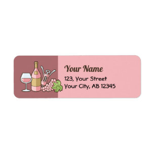 Rose Wine Label