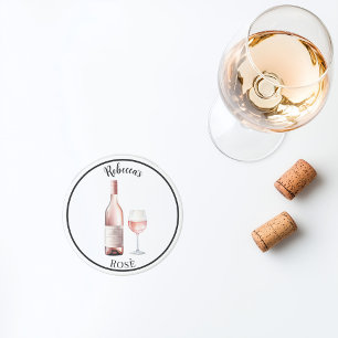 Rosé Wine Lover Coaster –  Personalized Wine 