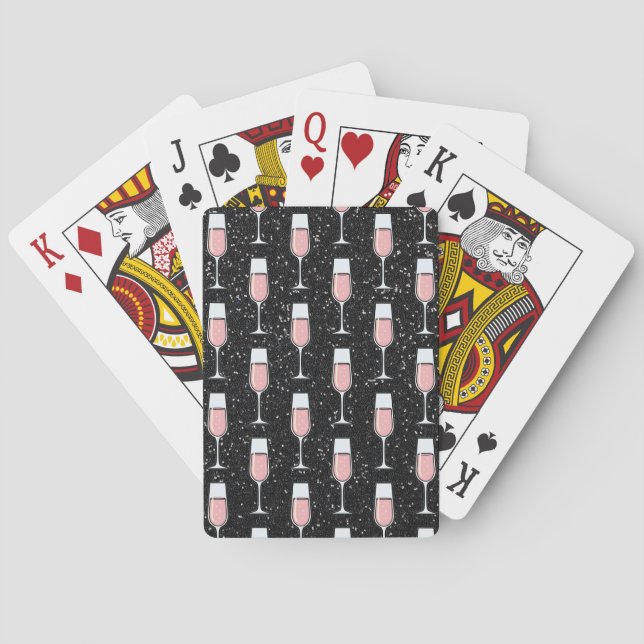 Rose Wine Pattern Playing Cards (Back)