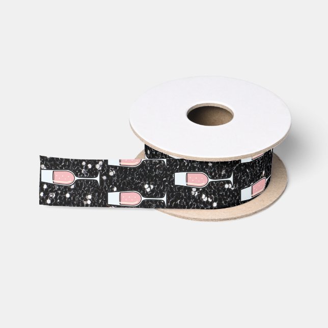 Rose Wine Pattern Satin Ribbon (Spool)