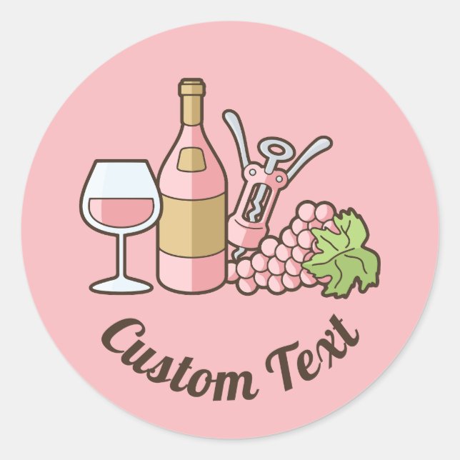 Rose Wine Sticker (Front)