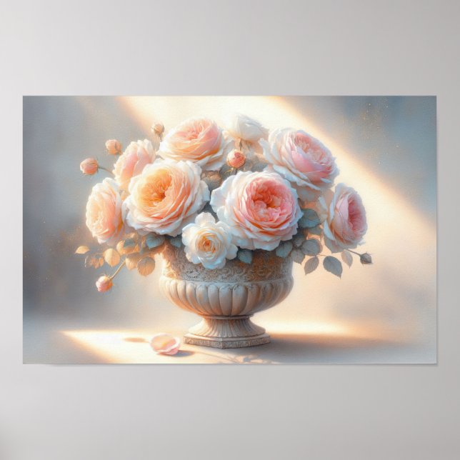  Rose with Vase Art Poster (Front)