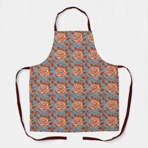 Rose With Warm Tones Of Orange And Rust Apron