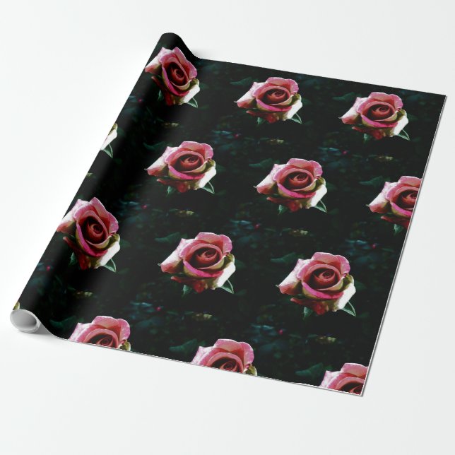 rose  wrapping paper (Unrolled)