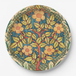 Rose Wreath by William Morris, popular design  Paper Plate