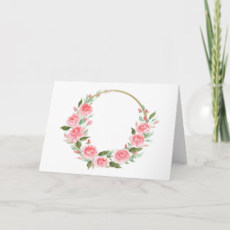 Rose Wreath, customizable Card