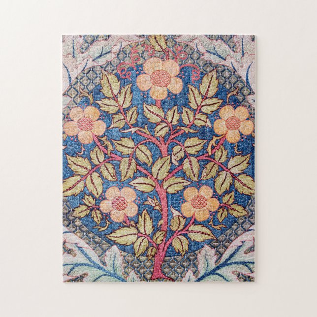 Rose Wreath, William Morris Jigsaw Puzzle (Vertical)