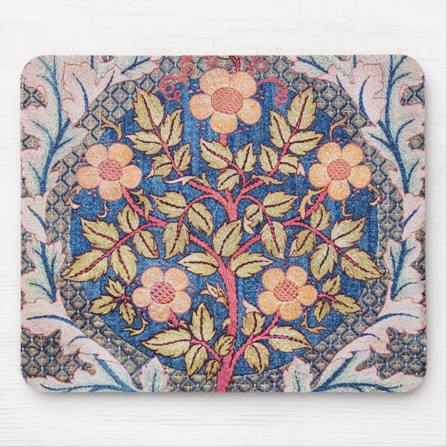 Rose Wreath, William Morris Mouse Pad (Front)