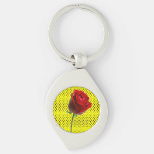 Rose & Yellow Key Ring