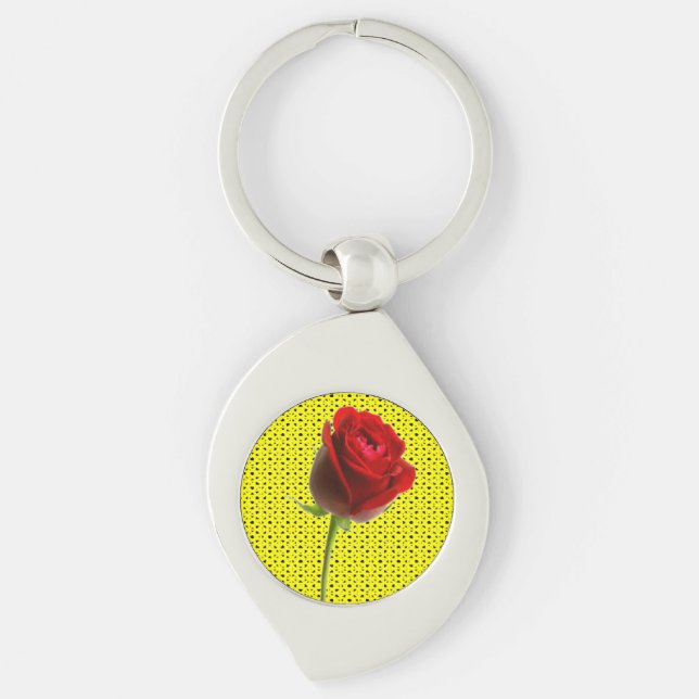 Rose & Yellow Key Ring (Front)