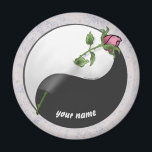Rose Yin Yang   magnet<br><div class="desc">Rose Yin Yang  magnet,  apparel and  gifts by ArtMuvz Illustration. Matching Yin Yang apparel,  meditation gifts,  yoga workout clothes. TO PERSONALIZE  add your name or add text instead. Customise this  Yin Yang rose magnet    to make it uniquely yours or give as a personalised gift.</div>