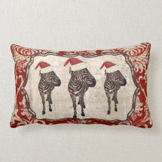 Rose Zebra Christmas MoJo Pillow