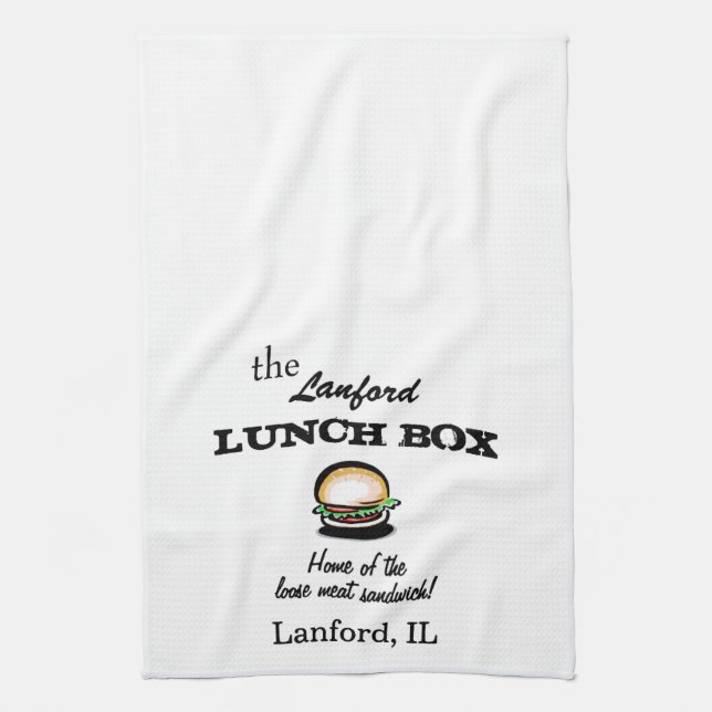 Roseanne Lanford Lunch Box Dish Towel (Vertical)