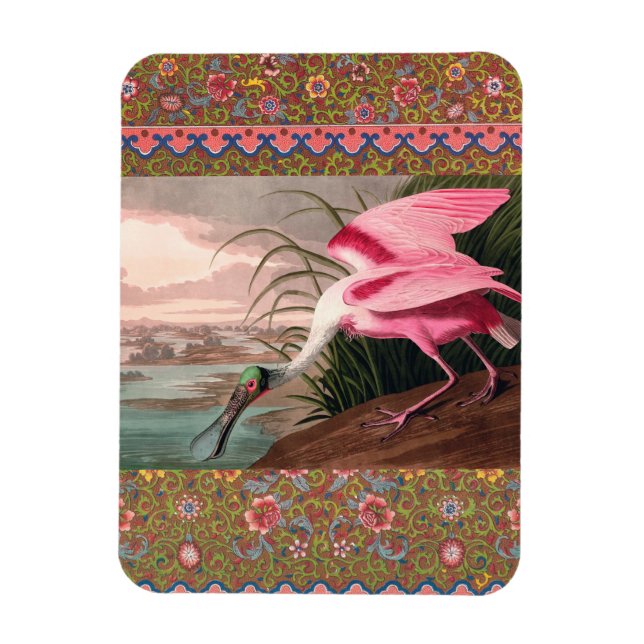 Roseate Spoonbill Audubon Bird Wildlife Magnet (Vertical)