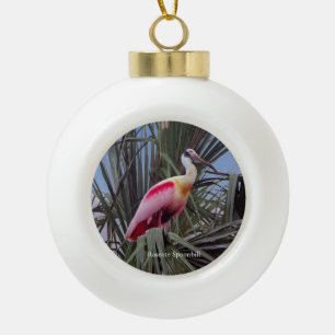 Roseate Spoonbill ball or snowflake ornament