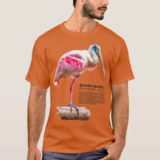 Roseate spoonbill bird near the sea T-Shirt